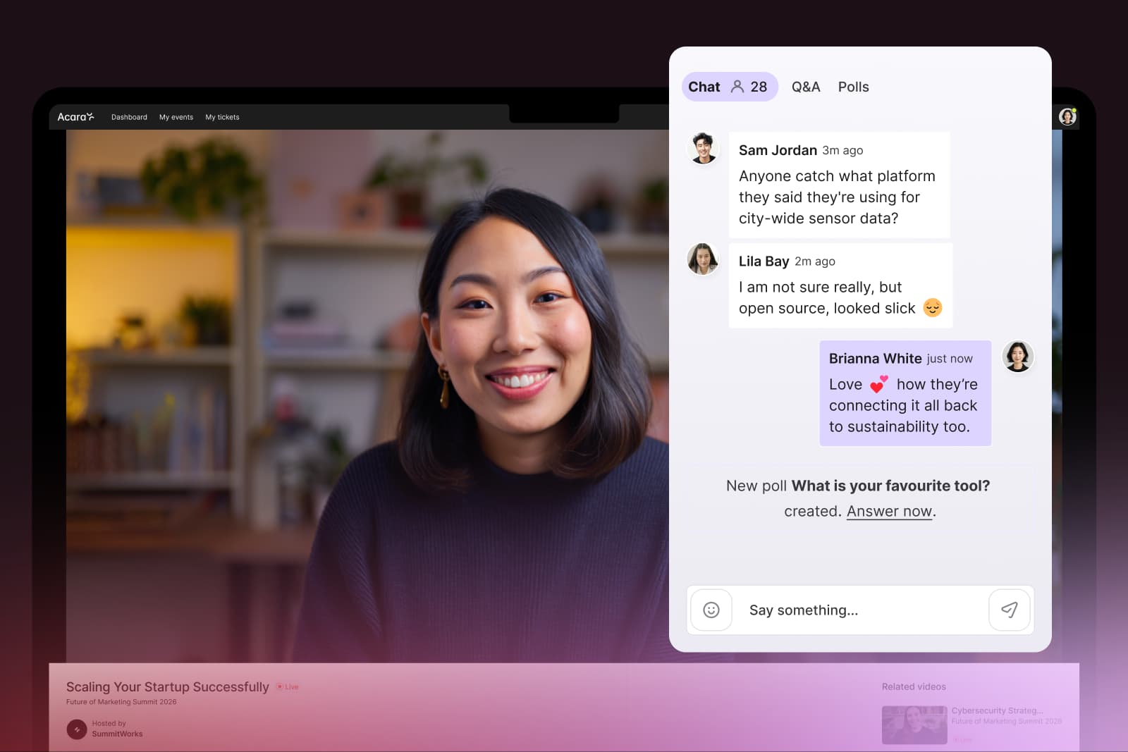 UI elements of event website editor